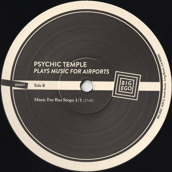 Psychic Temple - Plays Music For Airports (2016) - Mint- LP Record 2022 Big Ego USA Vinyl & Numbered - Avant-garde Jazz - Shuga Records