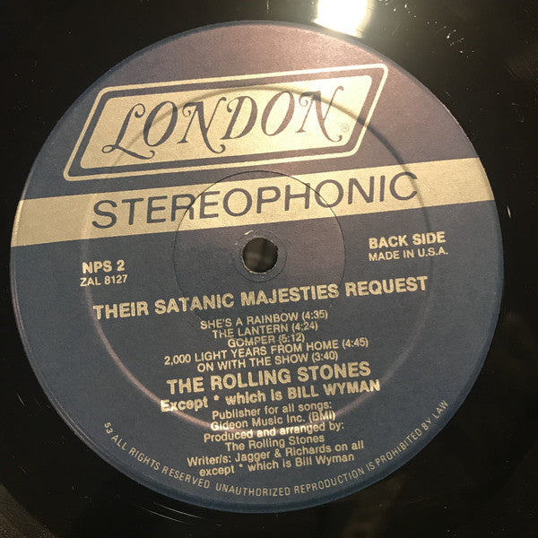 The Rolling Stones - Their Satanic Majesties Request (1967) - VG+ LP Record 1981 London USA Vinyl - Psychedelic Rock / Classic Record - Shuga Records