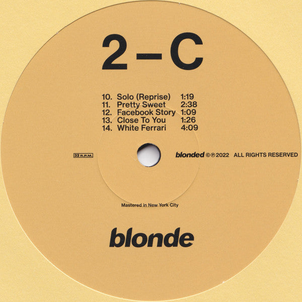 Frank Ocean - Blonde (2016) - Mint- 2 LP Record 2022 Blonded USA Official Vinyl - R&B / Soul / Hip Hop - Shuga Records