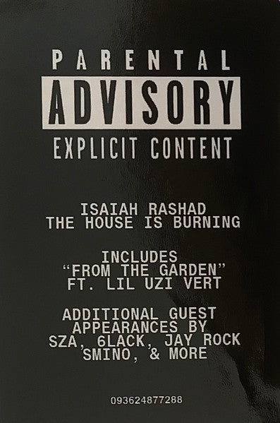 Isaiah Rashad - The House Is Burning - New LP Record 2023 Warner Top Dawg Vinyl - Jazzy Hip-Hop - Shuga Records