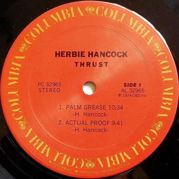 Herbie Hancock - Thrust - VG+ LP Record 1974 Columbia USA Vinyl & Alternate Cover Art - Fusion / Jazz-Funk - Shuga Records