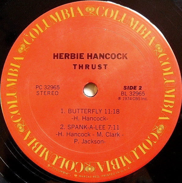 Herbie Hancock - Thrust - VG+ LP Record 1974 Columbia USA Vinyl & Alternate Cover Art - Fusion / Jazz-Funk - Shuga Records