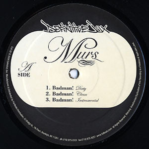 Murs - Badman! / 3:16 - VG 12" Single Record 2004 Definitive Jux USA Vinyl - Hip Hop - Shuga Records