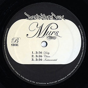 Murs - Badman! / 3:16 - VG 12" Single Record 2004 Definitive Jux USA Vinyl - Hip Hop - Shuga Records