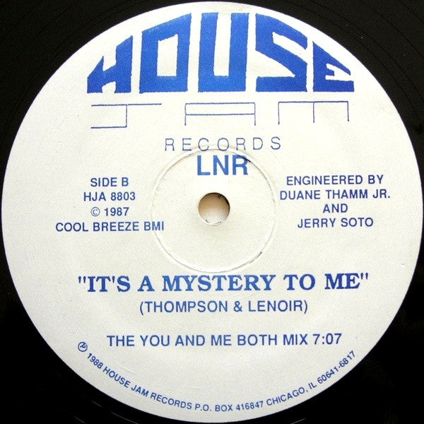 LNR - Work It To The Bone - VG 12" Single Record 1988 House Jam USA Original Vinyl - Chicago House / Deep House - Shuga Records