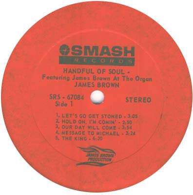 James Brown - Handful Of Soul - VG+ LP Record 1966 Smash USA Stereo Original Press Vinyl - Funk / Soul - Shuga Records