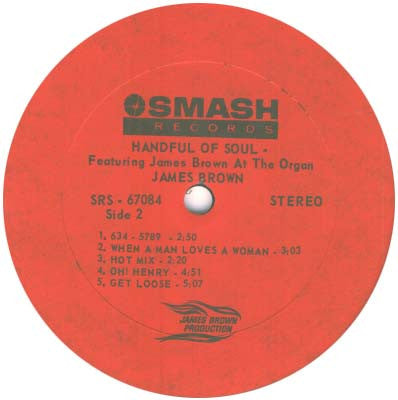 James Brown - Handful Of Soul - VG+ LP Record 1966 Smash USA Stereo Original Press Vinyl - Funk / Soul - Shuga Records