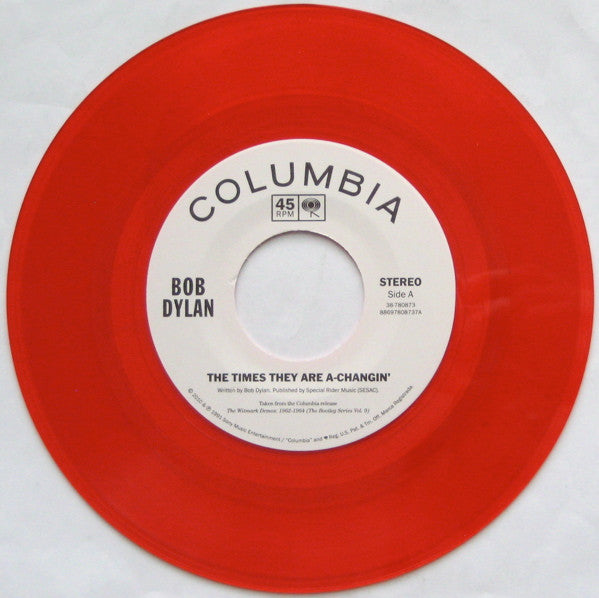 Bob Dylan - The Times They Are A-Changin' / Like A Rolling Stone (1964) - New 7" Single Record Store Day 2010 Columbia Red Vinyl - Rock / Folk Rock