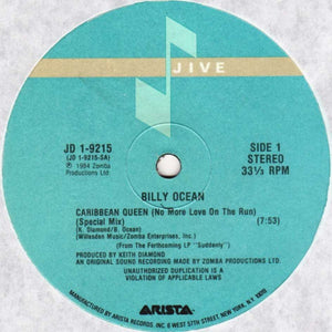 Billy Ocean - Caribbean Queen (No More Love On The Run) - Mint- 12