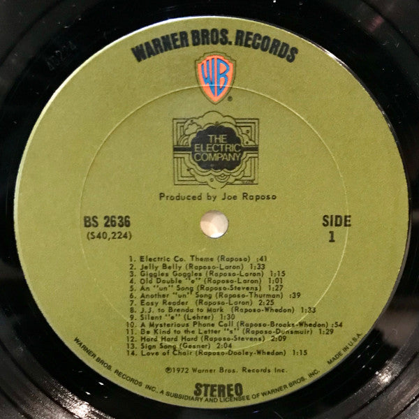 The Electric Company - The Electric Company - Mint- LP Record 972 Warner USA Original Vinyl, Booklet & Gimmick Cover- Soundtrack / Spoken Word / Educational - Shuga Records