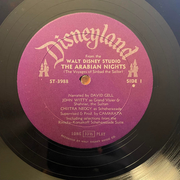 David Gell - The Arabian Nights - VG+ LP Record 1976 Walt Disney