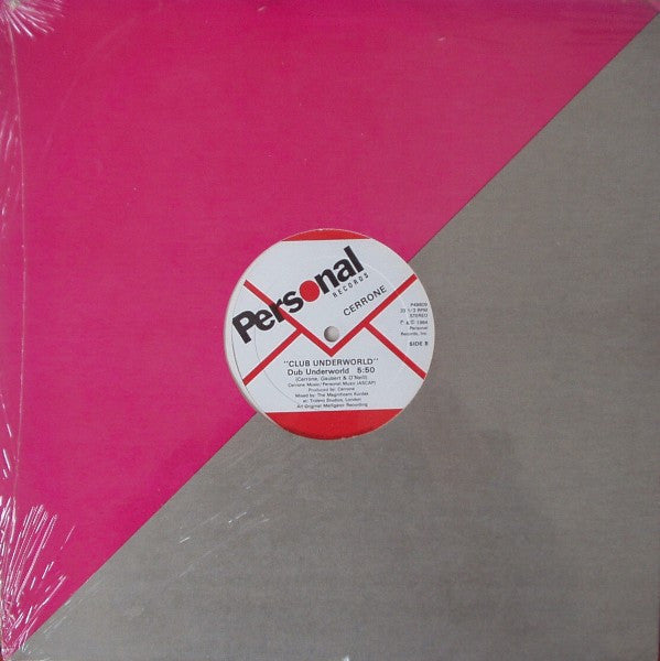 Cerrone - Club Underworld - VG+ 12" Single Record 1984 Personal Records USA Vinyl - Disco / Dub
