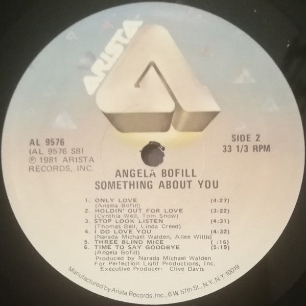 Angela Bofill - Something About You - VG+ LP Record 1981 Arista Vinyl - Soul / Disco - Shuga Records
