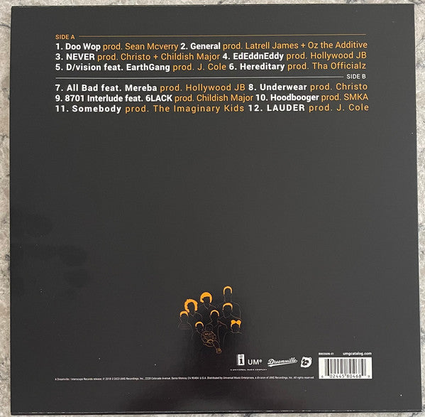 J.I.D – The Never Story (2017) - New LP Record 2023 Dreamville Interscope USA Vinyl - Hip Hop - Shuga Records