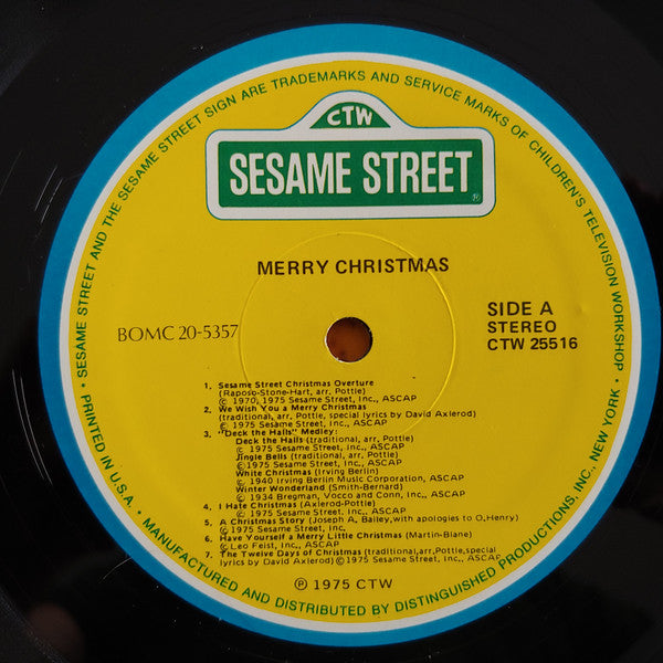 Sesame Street - Merry Christmas From Sesame Street - VG LP Record 1975 USA Vinyl - Holiday / Children's - Shuga Records