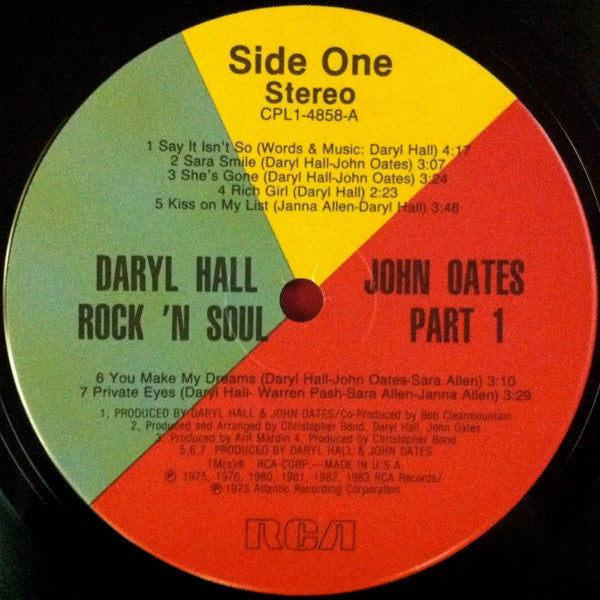 Daryl Hall & John Oates - Rock 'N Soul Part 1 - VG+ LP Record 1983 RCA USA Vinyl - Pop Rock - Shuga Records