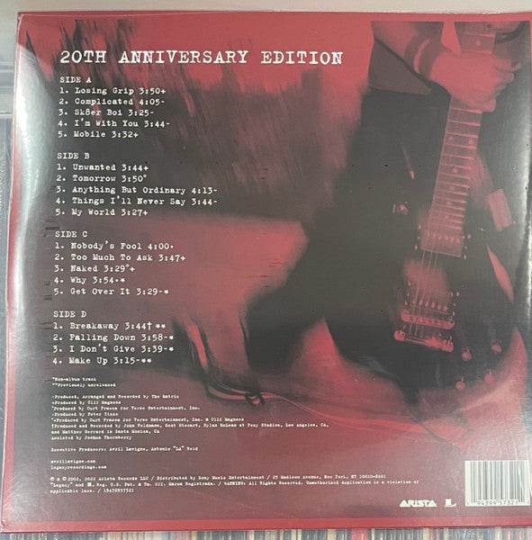 Avril Lavigne - Let Go (20th Anniversary Edition 2002) - New 2 LP Record 2023 Arista USA Vinyl - Alternative Rock / Pop Rock / Emo - Shuga Records