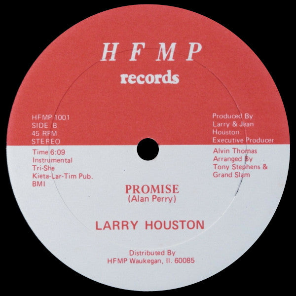 Larry Houston – Promise - VG+ 12" Single Record 1983 HFMP USA Vinyl - Chicago Disco / Funk / Boogie - Shuga Records