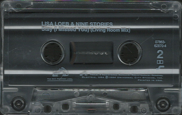 Lisa Loeb & Nine Stories - Stay (I Missed You) - Mint- Cassette Single 1994 RCA USA Tape - Pop Rock / Alternative Rock - Shuga Records
