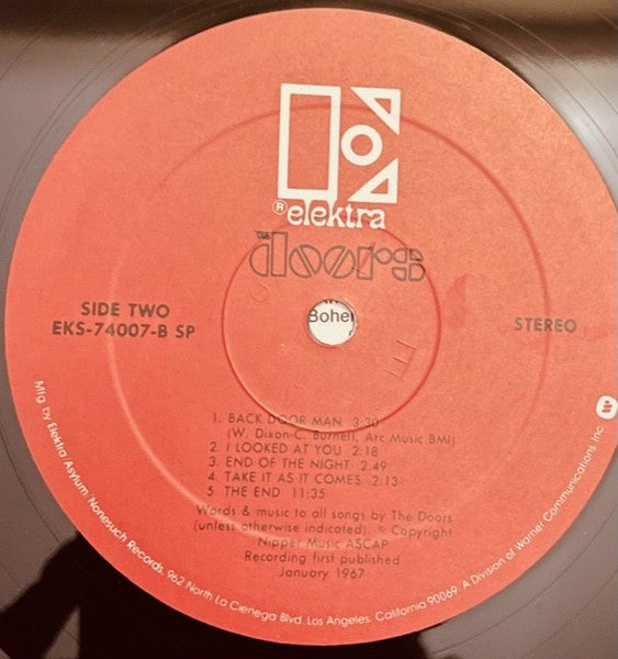 The Doors - The Doors (1967) - VG+ LP Record 1982 Elektra USA Vinyl - Psychedelic Rock / Blues Rock - Shuga Records