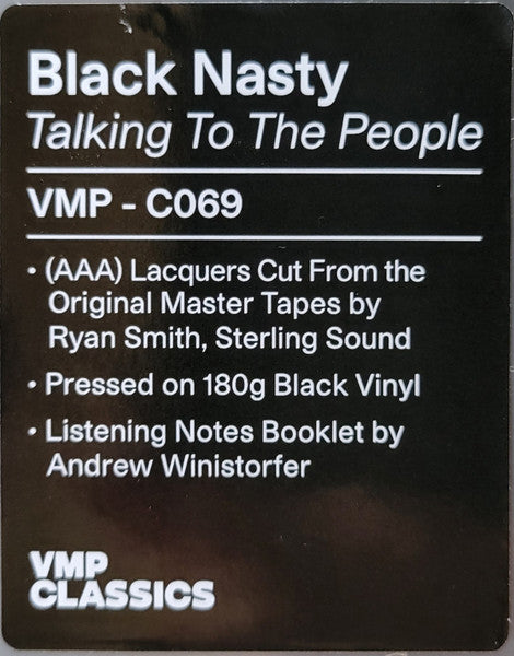 Black Nasty - Talking To The People (1973) - New LP Record 2023 Enterprise Vinyl Me Please 180 gram USA Vinyl - Soul / Funk - Shuga Records