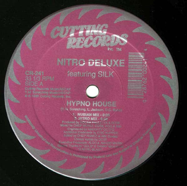 Nitro Deluxe Featuring Silk - Hypno House - VG 12" Single Record 1990 Cutting USA Vinyl - Deep House / Hip-House / Bleep - Shuga Records