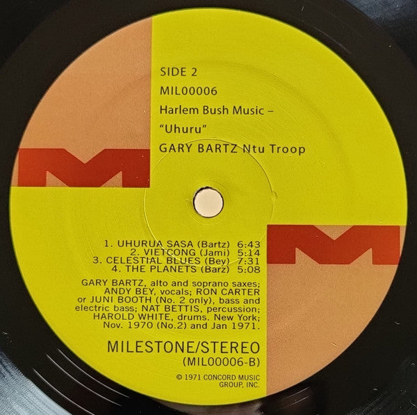 Gary Bartz NTU Troop - Harlem Bush Music - Uhuru (1971) - New LP