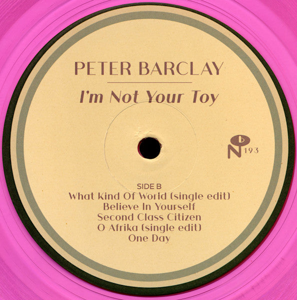 Peter Barclay - I'm Not Your Toy - New LP Record 2023 Numero Group Pink Vinyl & Booklet - Synth-pop / Soul / Funk - Shuga Records