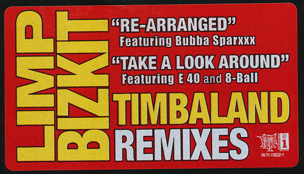 Limp Bizkit - Rearranged / Take A Look Around (Timbaland Remixes) - VG+ 12" Single Record 2001 Flip Interscope Promo Vinyl - Hip Hop - Shuga Records