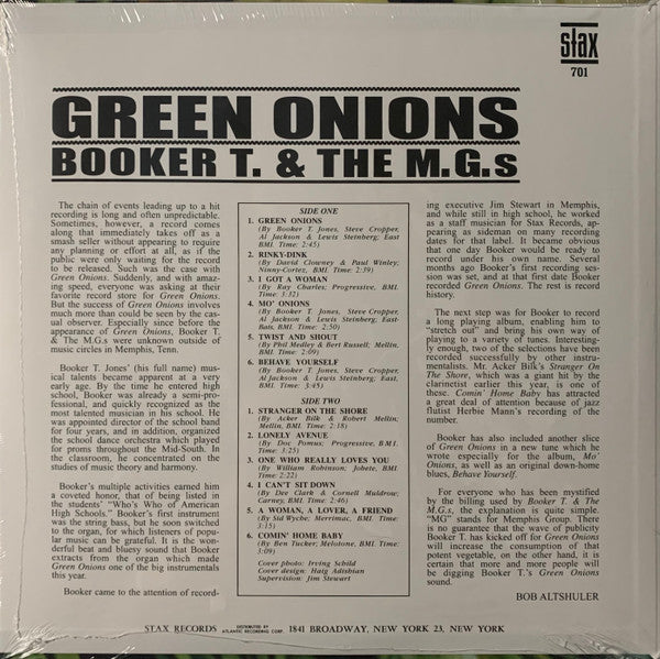 Booker T. & The M.G.'s - Green Onions (1962) - New LP Record 2023 Stax Green 180 gram Vinyl & Booklet - Soul / Funk - Shuga Records