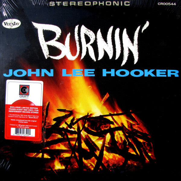 John Lee Hooker - Burnin' (1962) - New LP Record 2023 Vee Jay Craft Recordings Red 180 gram Vinyl - Blues / Electric Blues - Shuga Records