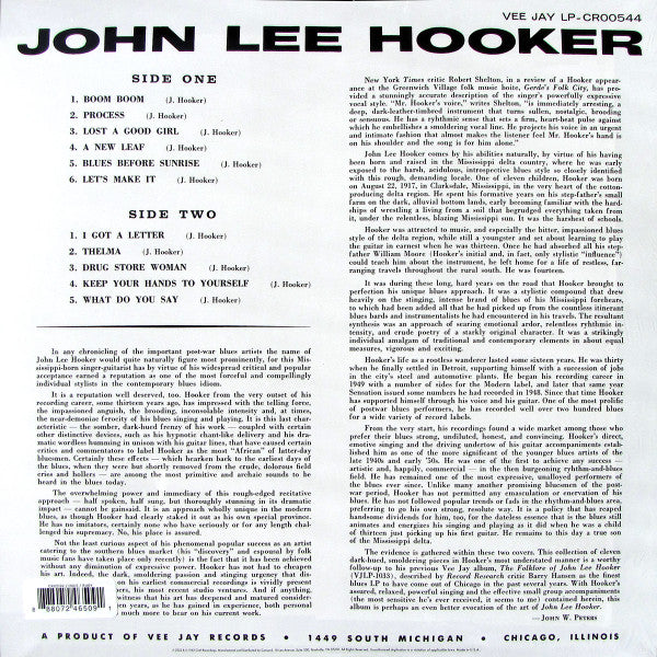 John Lee Hooker - Burnin' (1962) - New LP Record 2023 Vee Jay Craft Recordings Red 180 gram Vinyl - Blues / Electric Blues - Shuga Records