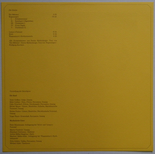 Emma Myldenberger - Tour De Trance - Mint- LP Record 1979 Minos & Stelis Germany Vinyl & Insert - Psychedelic Rock / Folk Rock - Shuga Records