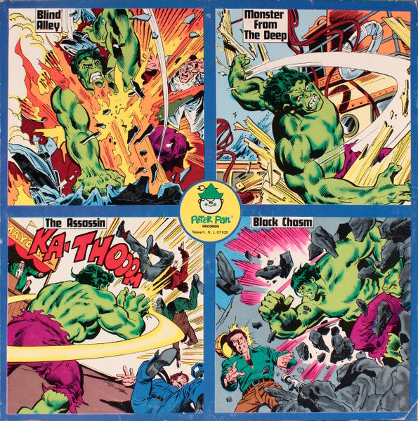 Unknown Artist – The Incredible Hulk - VG+ LP Record 1978 Peter Pan USA Vinyl - Story / Children's
