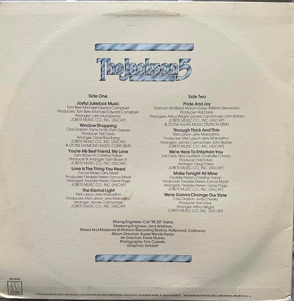 The Jackson 5 - Joyful Jukebox Music - VG+ LP Record 1976 Motown USA Vinyl - Soul / Funk