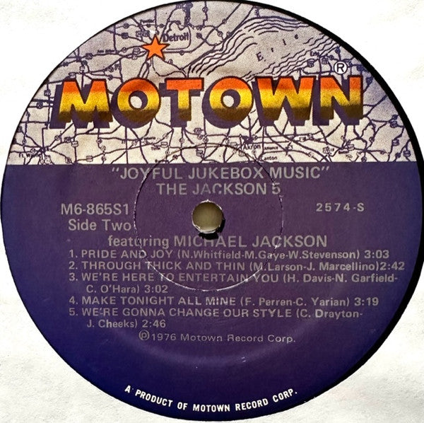 The Jackson 5 - Joyful Jukebox Music - VG+ LP Record 1976 Motown USA Vinyl - Soul / Funk