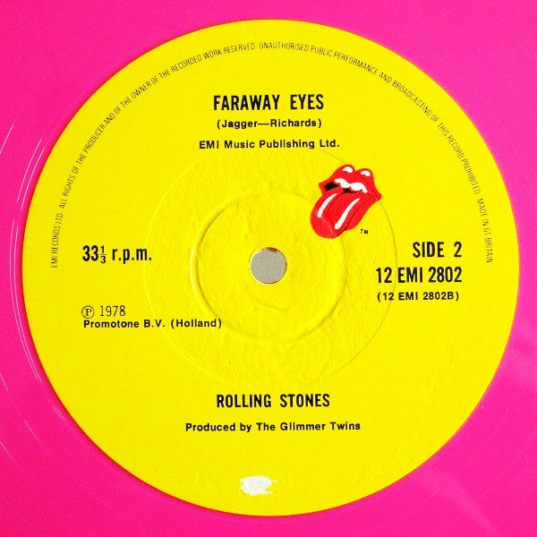 The Rolling Stones - Miss You / Faraway Eyes - VG+ 12" EP Record 1978 Rolling Stones Records UK Original Pink Vinyl - Classic Rock / Disco - Shuga Records
