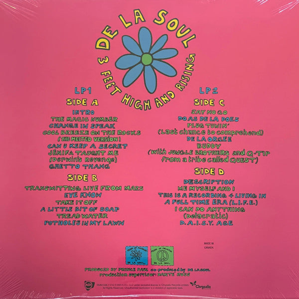 De La Soul - 3 Feet High And Rising (1989) - Mint- 2 LP Record 2023 Chrysalis Magenta 180 gram Vinyl & Comic - Hip Hop - Shuga Records