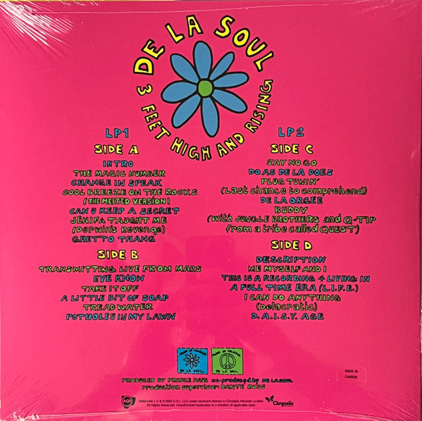 De La Soul - 3 Feet High And Rising (1989) - New 2 LP Record 2023 Chrysalis AOI Amazon Music Exclusive Opaque Blue Vinyl & Comic Insert - Hip Hop / Conscious - Shuga Records