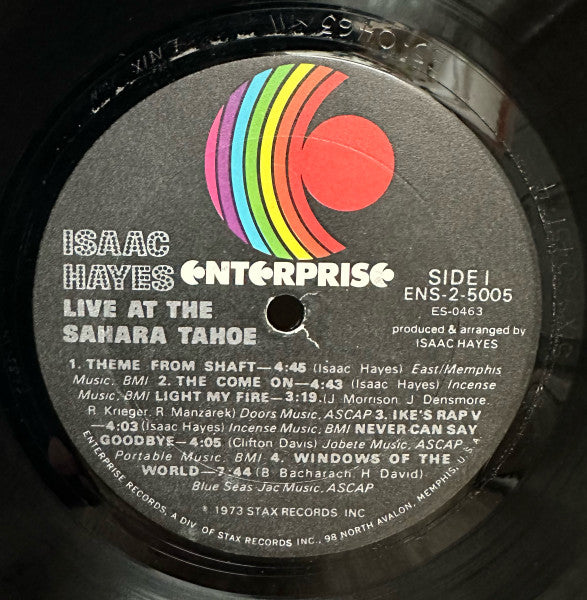 Isaac Hayes - Live At The Sahara Tahoe - VG+ 2 LP Record 1973 Enterprise Vinyl - Funk / Soul