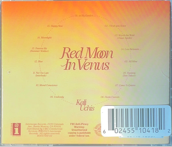 Signed Autographed - Kali Uchis – Red Moon In Venus - New CD Album 2023 Interscope - R&B / Neo Soul / Latin - Shuga Records