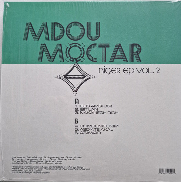 Signed Autographed - Mdou Moctar – Niger EP Vol. 2 - New EP Record 2023 Matador Green Vinyl - African Rock / Psychedelic Rock / Tuareg - Shuga Records