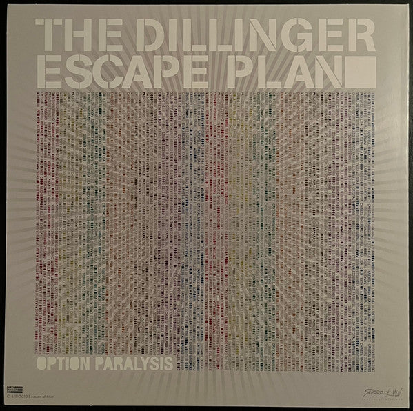 The Dillinger Esc Plan - Option Paralysis (2010) - Mint- LP Record 2016 Season Of Mist Red/Blue Marbled White Vinyl - Math Rock / Hardcore - Shuga Records