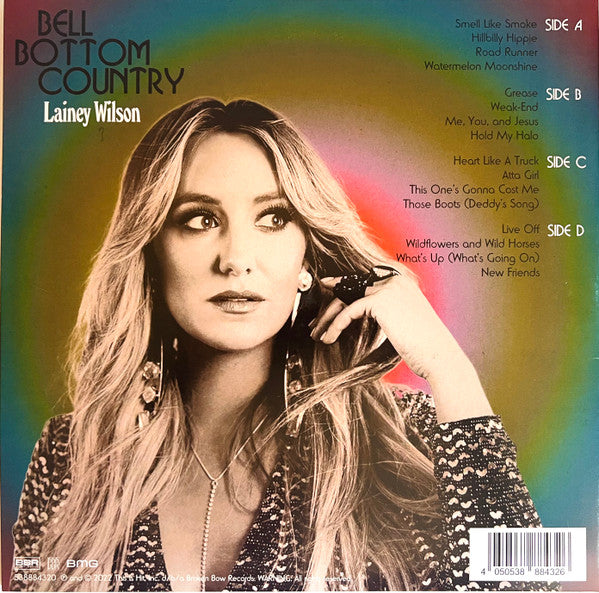 Lainey Wilson - Bell Bottom Country - New 2 LP Record 2022 BMG Broken Row USA Black Vinyl - Country - Shuga Records