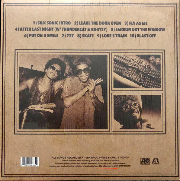 Silk Sonic - An Evening With Silk Sonic (2021) - Mint- LP Record 2023 Atlantic Aftermath Vinyl - R&B / Funk / Soul - Shuga Records