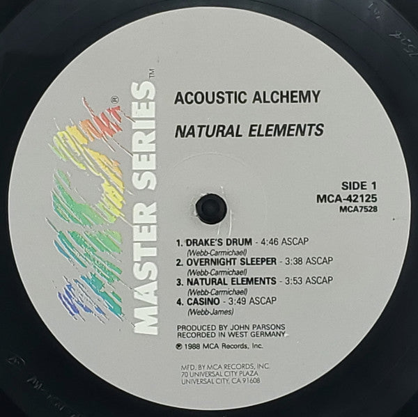 Acoustic Alchemy - Natural Elements - VG+ LP Record 1988 MCA USA Vinyl - Jazz / New Age - Shuga Records