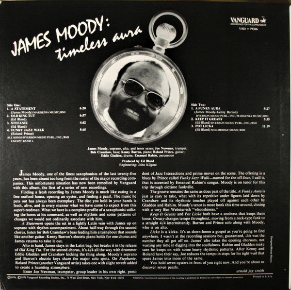 James Moody - The Moody Story - VG+ LP Record 1957 Vanguard USA Vinyl - Jazz / Fusion / Jazz-Funk - Shuga Records