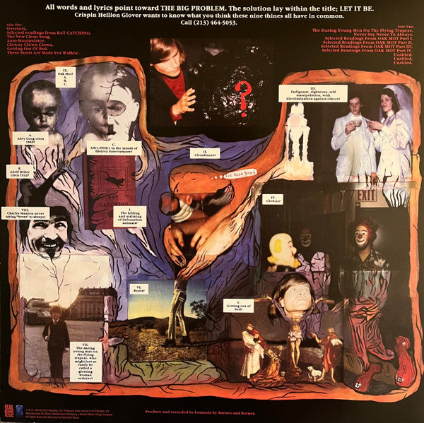 Crispin Hellion Glover - The Big Problem The Solution Let It Be (1989) - New LP Record Store Day 2023 Restless Real Gone RSD Light Blue with Crimson "Clowny Clown Clown" Splatter Vinyl & Poster - Alternative Rock / Spoken Word / Avantgarde - Shuga Records