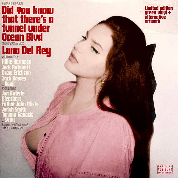 DAMAGED COVER - Lana Del Rey - Did you know that there’s a tunnel under Ocean Blvd - New 2 LP Record 2023 Interscope Polydor Green Vinyl & Alternative Cover - Pop / Indie Pop / Indie Rock - Shuga Records
