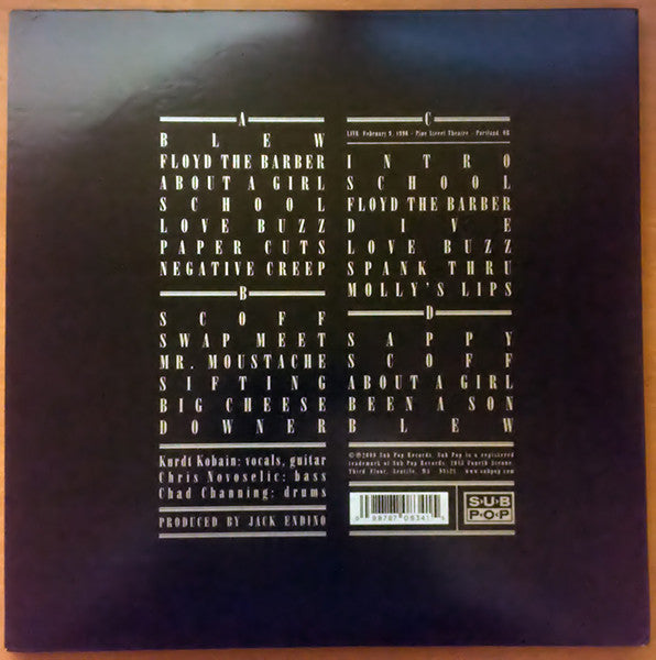 Nirvana - Bleach (1989) - New 2 LP Record 2009 Sub Pop USA 180 gram Vinyl, Booklet & Download - Alternative Rock / Grunge - Shuga Records